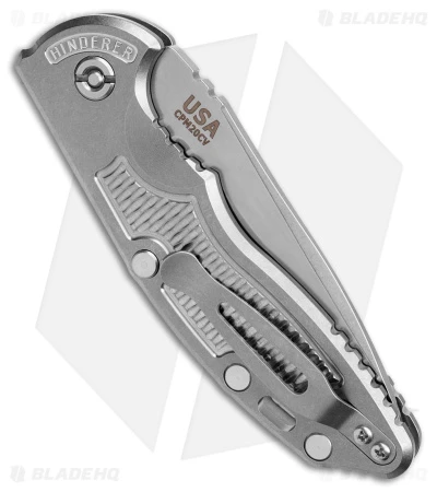 Hinderer Knives XM-18 3.5" Spear Point Automatic Knife Gray Titanium (Stonewash) 5 Hinderer Knives XM-18 3.5" Spear Point Automatic Knife Gray Titanium (Stonewash) - Image 3