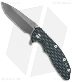 Hinderer Knives XM-18 3.5 Spear Point Flipper Black/Green (Battle Anthracite)