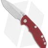 Hinderer Knives XM-18 3" Spear Point Non-Flipper Knife Red G-10 (Stonewash) -Benchmadess Zone Hinderer Knives XM 18 SP Non Flipper Red G 10 SW BHQ 113137 jr