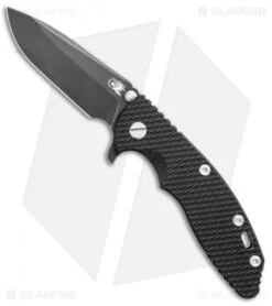 Hinderer Knives XM-18 3.5 Spear Point Knife Black Ti/Black G-10 (Battle Black)