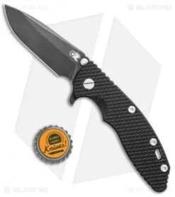 Hinderer Knives XM-18 3.5 Spear Point Knife Black Ti/Black G-10 (Battle Black) -Benchmadess Zone Hinderer Knives XM 18 SP Tri Way Black G 10 Battle Black BHQ 138419 jr bottlecap