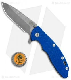 Hinderer Knives XM-18 3.5 Spanto 30th Anniversary Knife Blue G-10 (Working) -Benchmadess Zone Hinderer Knives XM 18 Spanto 30th Anniversary Blue G 10 Working Finish BHQ 82402 jr bottlecap