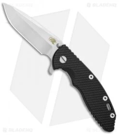 Hinderer Knives XM-18 3.5 Spanto Flipper Knife Black G-10 (Stonewash)