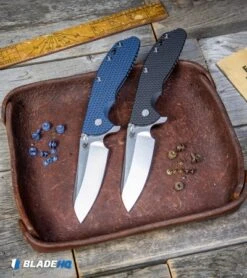 Hinderer Knives XM-18 3.5 Bowie Frame Lock Knife Blue G-10 (Stonewash) -Benchmadess Zone Hinderer Knives XM 24 4 0 Sheepsfoot Flipper Knife Stonewash Blue Black G10 SW BHQ 115958 kp valet tray web 2