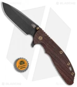 Hinderer Knives XM-24 4.0 Spear Point Vintage Series Knife Textured Walnut Black -Benchmadess Zone Hinderer Knives XM 24 4.0 SP Vintage Series Textured Walnut Black BHQ 105882 jr bottlecap