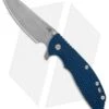 BHinderer Knives XM-24 4.0 Sheepsfoot Flipper Knife WF Blue/Black G-10 (Working) -Benchmadess Zone Hinderer Knives XM 24 4.0 Sheepsfoot Blue Black G 10 Working BHQ 115967 jr