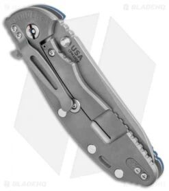 BHinderer Knives XM-24 4.0 Sheepsfoot Flipper Knife WF Blue/Black G-10 (Working) -Benchmadess Zone Hinderer Knives XM 24 4.0 Sheepsfoot Blue Black G 10 Working BHQ 115967 jr side