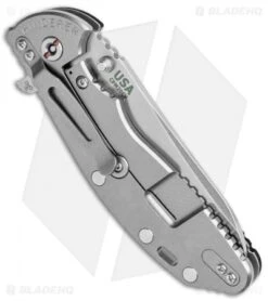 Hinderer Knives XM-24 4.0 Sheepsfoot Flipper Knife Black G-10 (Stonewash) -Benchmadess Zone Hinderer Knives XM 24 4.0 Sheepsfoot Flipper Black G 10 SW BHQ 115953 jr side