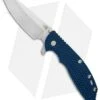 Hinderer Knives XM-24 4.0 Sheepsfoot Flipper Knife Blue/Black G-10 Blue (SW) -Benchmadess Zone Hinderer Knives XM 24 4.0 Sheepsfoot Flipper Blue Black G 10 Blue SW BHQ 115955 jr