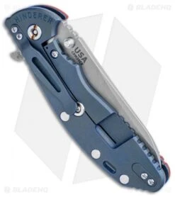 Hinderer Knives XM-24 4.0 Sheepsfoot Flipper Knife Battle Blue Red G-10 (WF) -Benchmadess Zone Hinderer Knives XM 24 4.0 Sheepsfoot Flipper Red G 10 Battle Blue BHQ 115972 jr side