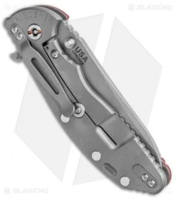 Hinderer Knives XM-24 4.0 Sheepsfoot Flipper Knife WF Red G-10 (Working) -Benchmadess Zone Hinderer Knives XM 24 4.0 Sheepsfoot Red G 10 Working BHQ 115966 jr side