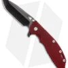 Hinderer Knives XM-24 4.0 Spanto Flipper Knife Red G-10 (SW Black DLC) -Benchmadess Zone Hinderer Knives XM 24 4.0 Spanto Red G 10 SW Black DLC BHQ 95968 jr