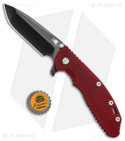Hinderer Knives XM-24 4.0 Spanto Flipper Knife Red G-10 (SW Black DLC) 6 Hinderer Knives XM-24 4.0 Spanto Flipper Knife Red G-10 (SW Black DLC) - Image 4