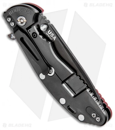 Hinderer Knives XM-24 4.0 Spanto Flipper Knife Red G-10 (SW Black DLC) 5 Hinderer Knives XM-24 4.0 Spanto Flipper Knife Red G-10 (SW Black DLC) - Image 3