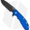 Hinderer Knives XM-24 Skinny Slicer Flipper Knife Blue G-10 (4" Black DLC) -Benchmadess Zone Hinderer Knives XM 24 Skinny Slicer Blue G 10 Black DLC BHQ 79640 jr
