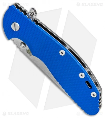 Hinderer Knives XM-24 Skinny Slicer Flipper Knife Blue G-10 (4" Stonewash) 4 Hinderer Knives XM-24 Skinny Slicer Flipper Knife Blue G-10 (4" Stonewash) - Image 2