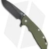 Hinderer Knives XM-24 Skinny Slicer Flipper Knife OD Green G10 (4" Battle Black) -Benchmadess Zone Hinderer Knives XM 24 Skinny Slicer OD Green G 10 Battle Black BHQ 79638 jr
