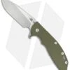 Hinderer Knives XM-24 Skinny Slicer Flipper Knife OD Green G-10 (4" Stonewash) -Benchmadess Zone Hinderer Knives XM 24 Skinny Slicer OD Green G 10 SW BHQ 79642 jr