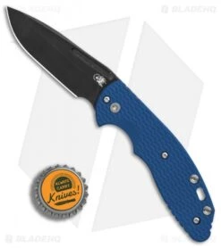 Hinderer Knives XM Slippy Spanto Slip Joint Knife Blue G-10 (3" Black SW) -Benchmadess Zone Hinderer Knives XM Slippy Spanto Blue G10 SW DLC BHQ 88536 er bottlecap