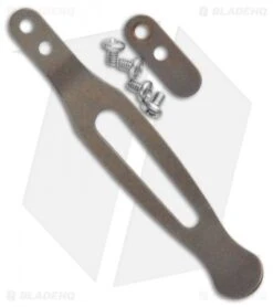 Hinderer Titanium Pocket Clip And Tab - Battle Bronze Anodization