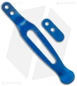 Hinderer Titanium Pocket Clip And Tab - Blue Anodization