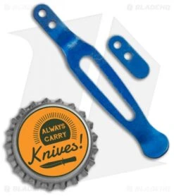 Hinderer Titanium Pocket Clip And Tab - Blue Anodization -Benchmadess Zone Hinderer Ti Pocket Clip and Tab Blue Anodization K0020101BL BHQ 87182 jr bottlecap