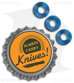 Hinderer Knives XM-18 3.0 Standoffs - Blue Titanium -Benchmadess Zone Hinderer XM 18 3.0 Standoffs Blue K2201001BL BHQ 68270 jr bottlecap