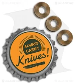 Hinderer Knives XM-18 3.0 Standoffs - Bronze Titanium -Benchmadess Zone Hinderer XM 18 3.0 Standoffs Bronze K2201001BR BHQ 68272 jr bottlecap