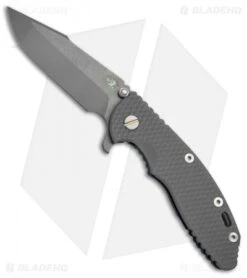 Hinderer Knives XM-18 3.5 Harpoon Spanto Gray G-10 / Blue Ano (CPM20CV Working)