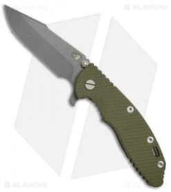Hinderer Knives XM-18 3.5 Harpoon Spanto Knife OD Green G-10 (CPM20CV Working)