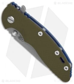 Benchmadess Zone -Benchmadess Zone Hinderer XM 18 3.5 Slicer OD Green G 10 Blue Anodized Battle BHQ 134772 jr spine