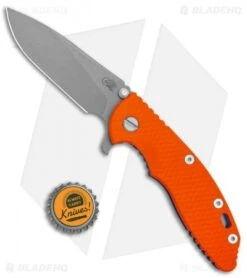 Hinderer XM-18 3.5 Slicer Knife Orange G-10/Blue Ano (3.5") -Benchmadess Zone Hinderer XM 18 3.5 Slicer Orange G 10 Blue Anodized Battle BHQ 134771 jr bottlecap