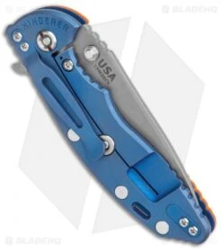 Hinderer XM-18 3.5 Slicer Knife Orange G-10/Blue Ano (3.5") -Benchmadess Zone Hinderer XM 18 3.5 Slicer Orange G 10 Blue Anodized Battle BHQ 134771 jr side