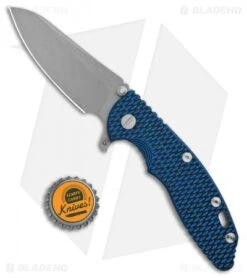 Hinderer XM-18 3.5" Skinny Sheepsfoot Flipper Knife Blue/Black G-10 (Working) -Benchmadess Zone Hinderer XM 18 3.5in Skinny Sheepsfoot Blue Black G 10 Working Finish BHQ 101856 jr bottlecap