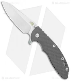 Hinderer XM-18 3.5" Skinny Sheepsfoot Flipper Knife Dark Gray G-10 (Stonewash)