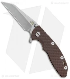 Hinderer XM-18 3.0 Gen 6 Wharncliffe Knife FDE G-10 Bronze Ano (Stonewash)