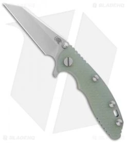 Hinderer XM-18 3.0 Gen 6 Wharncliffe Knife Jade Green G-10 Blue Ano (Stonewash)