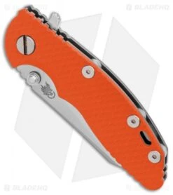 Hinderer XM-18 3.0 Gen 6 Wharncliffe Knife Orange G-10 (Stonewash) -Benchmadess Zone Hinderer XM 18 Gen 6 Wharncliffe Orange G10 SW BHQ 88574 er spine