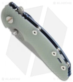 Hinderer Knives XM-18 3.0 Recurve Knife Translucent G-10/Battle Blue (Working) -Benchmadess Zone Hinderer XM 18 Recurve Translucent G 10 Blue BB BHQ 68923 jr spine