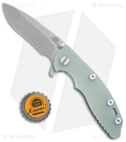 Hinderer Knives XM-18 3.0 Recurve Flipper Knife Translucent G10/Blue(Stonewash) -Benchmadess Zone Hinderer XM 18 Recurve Translucent G 10 Blue BHQ 68919 jr bottlecap