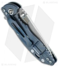 Hinderer Knives XM-18 3.0 Recurve Flipper Knife Translucent G10/Blue(Stonewash) -Benchmadess Zone Hinderer XM 18 Recurve Translucent G 10 Blue BHQ 68919 jr side