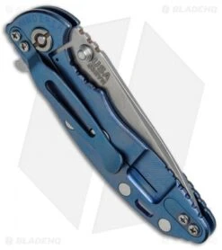 Hinderer Knives XM-18 3.0 Spear Point Knife Blue/Black G-10 + Blue Ti (SW) -Benchmadess Zone Hinderer XM 18 SP Blue Black G 10 Blue Ti BHQ 67353 jr side