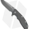 Hinderer Knives XM-18 3.5 Spear Point Flipper Gray G-10/Blue Ti (Stonewash)