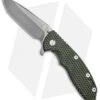 Hinderer Knives XM-18 3.5 Spear Point Flipper Green/Black (Battle Anthracite)