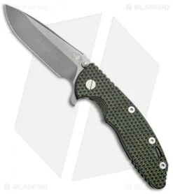 Hinderer Knives XM-18 3.5 Spear Point Flipper Green/Black (Battle Anthracite)