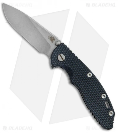 Hinderer Knives XM-18 3.5 Slicer Frame Lock Knife Black/Blue G-10 (Stonewash) 3 Hinderer Knives XM-18 3.5 Slicer Frame Lock Knife Black/Blue G-10 (Stonewash)