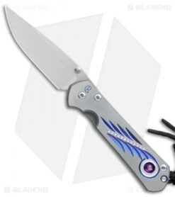 Small Sebenza 21 Knife Unique Graphic Amethyst Cobochon (2.94" Satin)