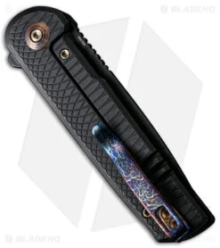 WE Knife Co. Charith Frame Lock Knife Black Ripple Ti (3" Black SW) WE20056-1 5 WE Knife Co. Charith Frame Lock Knife Black Ripple Ti (3" Black SW) WE20056-1 -Benchmadess Zone WE Carith Black Texture Black jr side