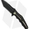 WE Knife Co. 608L Tanto Frame Lock Knife Black/Gold Ti (4" Black SW)
