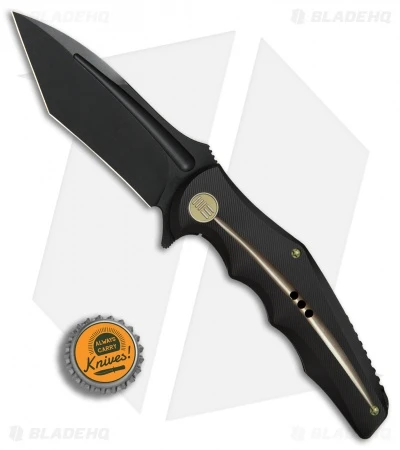 WE Knife Co. 608L Tanto Frame Lock Knife Black/Gold Ti (4" Black SW) 6 WE Knife Co. 608L Tanto Frame Lock Knife Black/Gold Ti (4" Black SW) - Image 4